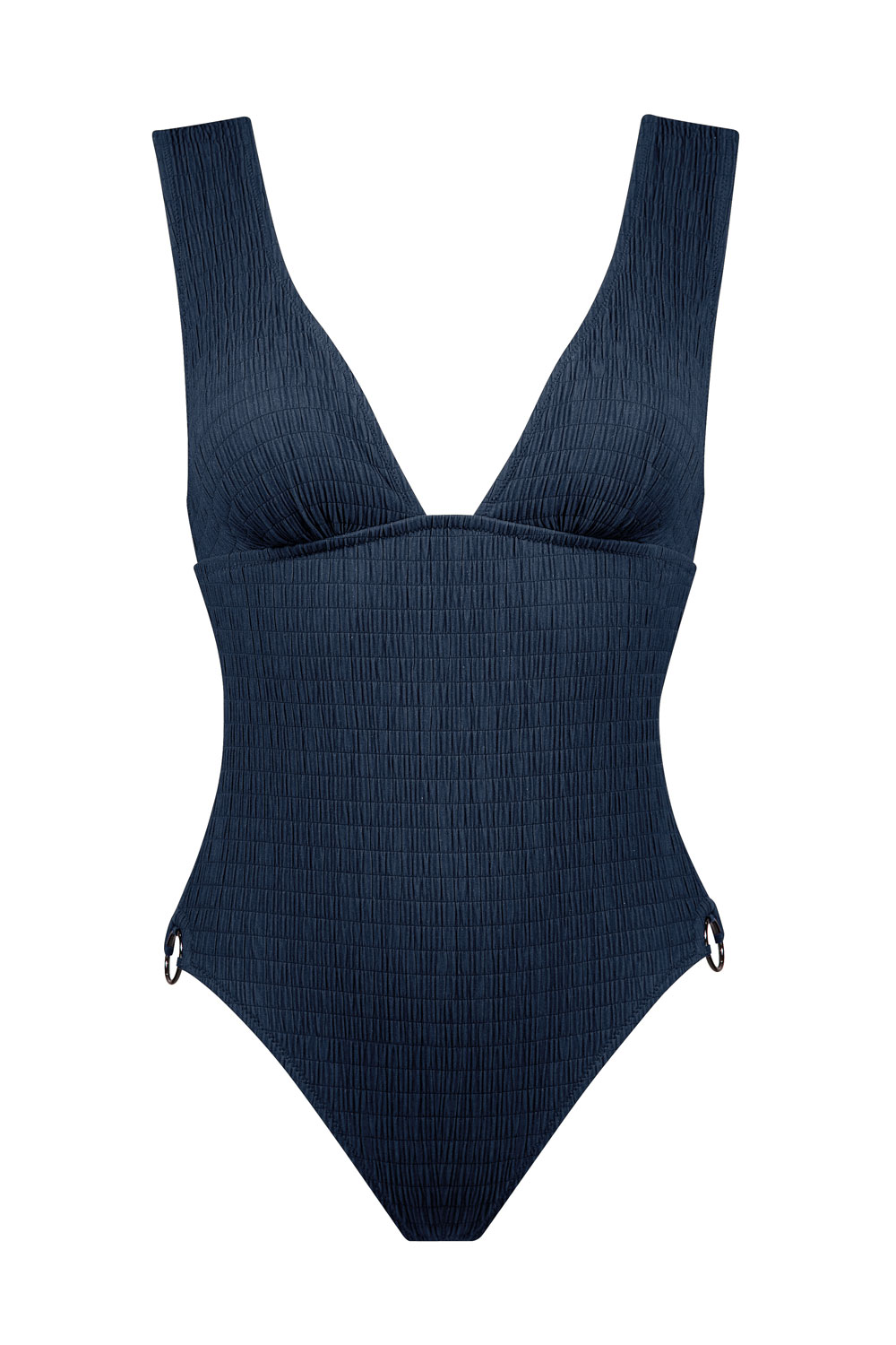 Watercult Low-Plunge Badeanzug Solid Crush 40B blau günstig online kaufen