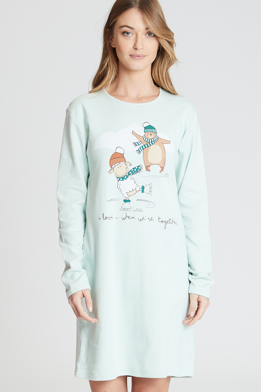 Happy People Nightshirt - Bear Happy Night 40 mehrfarbig günstig online kaufen