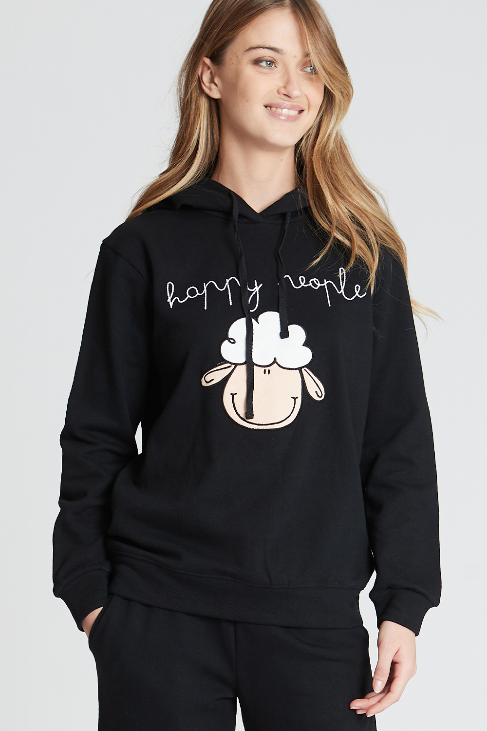 Happy People Kapuzenpullover Happy Sheep 40 schwarz günstig online kaufen