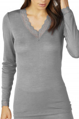 Mey Damenwäsche Serie Silk Touch Wool Shirt langarm, Wolle+Seide