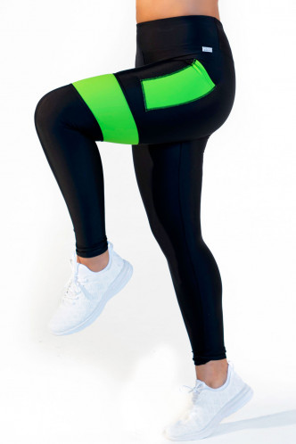 Abbildung zu Leggings high waist - neon green (FN1281G) der Marke Calao aus der Serie Fitness Neon
