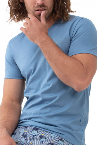 Abbildung zu T-Shirt medium blue (30022) der Marke Mey Herrenwäsche aus der Serie Serie Re:Think Colour