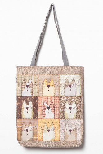 Abbildung zu Shopper Sunny - Braune Katzen (SU123) der Marke Buntimo aus der Serie Designertaschen