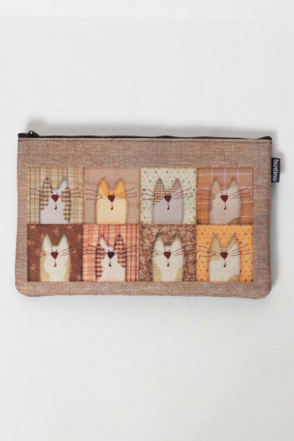 Abbildung zu Kosmetiktasche Pocket - Braune Katzen (KP510) der Marke Buntimo aus der Serie Designertaschen