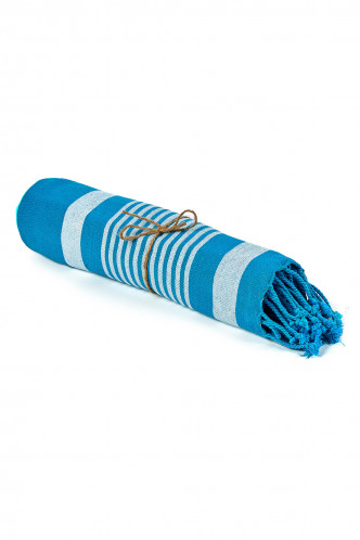 Abbildung zu Hamamtuch Acqua meerblau (21BS1801-BL) der Marke Easyhome aus der Serie Strandtücher