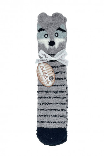Abbildung zu Anti-Rutsch-Socken - Waschbär (722112-588) der Marke Taubert aus der Serie Cuddly Socks