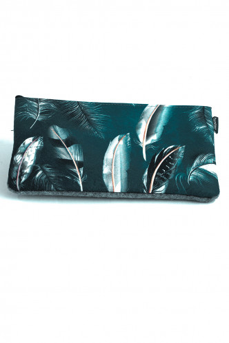 Abbildung zu Kosmetiktasche Pocket - Federn (KP55) der Marke Buntimo aus der Serie Designertaschen