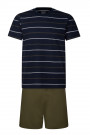 Seidensticker Loungewear Men Pyjama Short Set stripe-olive
